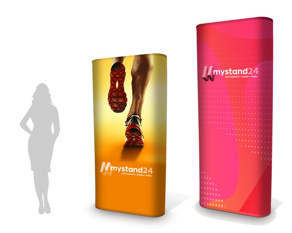 Totem Stunt LED MyStand24 retroilluminato per vetrine e fiere